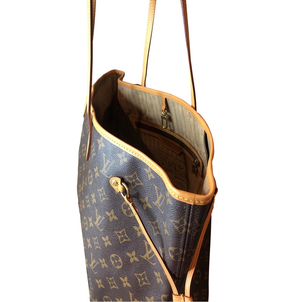 LOUIS VUITTON Monogram Neverfull GM Beige Interior w/ LV DUST BAG ORGANIZER COA - Picture 5 of 17